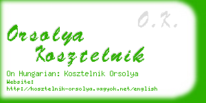 orsolya kosztelnik business card